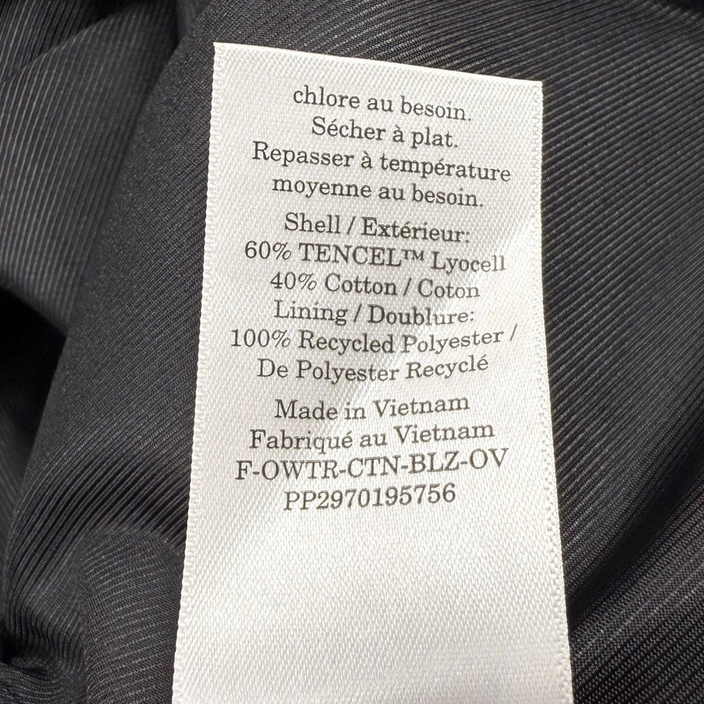 Everlane The Tencel Oversized Blazer Women's Size 10 Black Preppy Modern - Picture 10 of 15